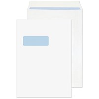 ValueX C4 Pocket Envelopes, Window, Peel and Seal, 100gsm, White, Pack of 250