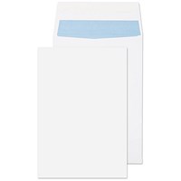 ValueX C4 Pocket Gusset Envelopes, Plain, Peel and Seal, 25mm Gusset, 140gsm, White, Pack of 125