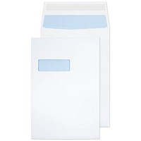 ValueX Everyday Envelopes C4 White Pocket Window Peel and Seal 25mm Gusset 140gsm 324x229mm (Pack 125) -