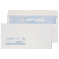 Blake Environmental Envelopes DL White Wallet Window Self Seal 90gsm 110x220mm (Pack 1000) -