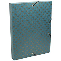 Exacompta Neo Deco Elasticated Box File A4 40mm Assorted Colours PK8 -