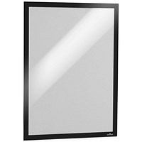 Durable Duraframe Self Adhesive Magnetic Signage Frame, A3, Black