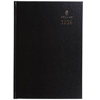 Collins A4 Early Edition Desk Diary, Day Per Page, Black, 2026