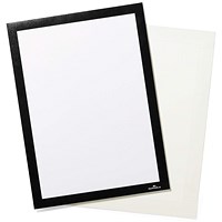 Durable Magnetic Duraframe Grip Fabric Adhesive Signage Frame, A4, Black
