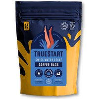 TrueStart Swiss Water Decaffeinated Loose Coffee Bags, Pack of 25