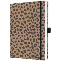 Sigel Jolie Pure Cheetah Notebook, A5, Ruled, 192 Pages, Kraft