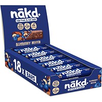 Nakd Blueberry Muffin Bar, 35g, Pack of 18