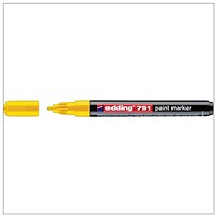 Edding 791 Paint Marker, Bullet Tip, 1-2mm Line, Yellow, Pack of 10