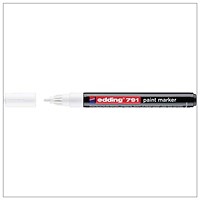 Edding 791 Paint Marker, Bullet Tip, 1-2mm Line, White, Pack of 10