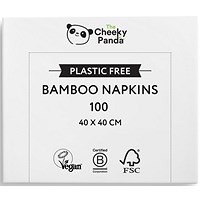 Cheeky Panda 2-Ply Sustainable Large Bamboo Napkins, 400x400mm, Pack of 400