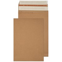 Blake Vita Kraft Mailing Bag Envelopes, Peel and Seal, Natural Brown, 130gsm, 353mm x 250mm x 50mm, Pack of 100