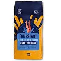 TrueStart Coffee Mexican Mountain Water Decaf Coffee Beans, 1kg