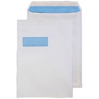 Blake Everyday Envelopes C4 White Pocket Window Self Seal 90gsm 324x229mm (Pack 25) -