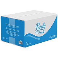 ValueX Hand Towel C Fold Recycled 2 Ply White 200 Towels Per Sleeve (Pack 12 Sleeves or 2400 Towels) PS1022