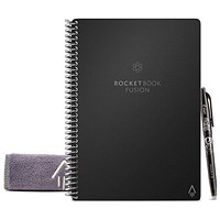 Rocketbook Fusion Executive A5 Reusable Smart Notebook 42 Multi-Format Style Pages Black