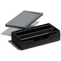 Durable Varicolor Stationery Organiser Case Pen Pencil Desk Storage Box, Grey