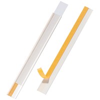 Durable Scanfix Self-Adhesive EPOS Ticket Strip Holder, 200 x 20mm, Pack of 50