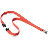 Durable Soft Premium Neck Lanyards with Clip and Safety Release, Coral, Pack of 10