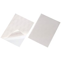 Durable Pocketfix Self-Adhesive Clear Label Sleeve Pockets, A4, Pack of 10