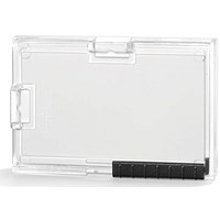 Durable Pushbox Trio 3 Card Security Pass ID Holder, Clear, Pack of 10