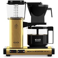 Moccamaster KBG Select Coffee Maker, Brushed Brass