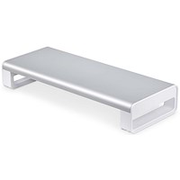 StarTech.com Ergonomic Monitor Riser Stand, Silver & White