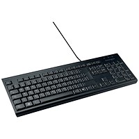 Kensington EQ KB100S Full Size Keyboard, Wired, Black