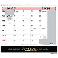 At-A-Glance 2025 Wall Calendar, 276x300mm