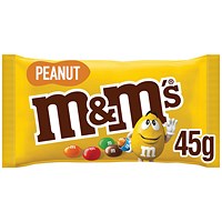 M&M's Crunchy Peanut Milk Chocolate Bag, 45g, Pack of 24