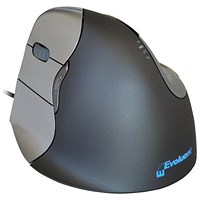 Bakker Elkhuizen Evoluent 4 Left Handed Vertical Mouse, Wired, Black