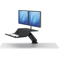 Fellowes Lotus RT Sit/Stand Workstation Dual Screen Black