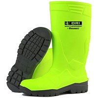 Beeswift Full Safety Fluoro Wellington Boots, Saturn Yellow, 5