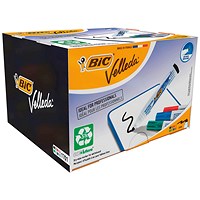  BIC VELLEDA Whiteboard 1721 Pocket Bullet Cetone Marker 1.5mm  Black Assorted Ink Colors Pack of 8 : Office Products