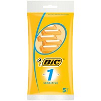 Bic 1 Sensitive Disposable Razors, Pack of 5