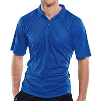 Beeswift B-Cool Wicking Polo Shirt, Royal Blue, 3XL