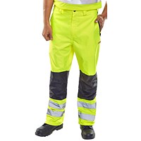 Beeswift Contrast Hi Viz Trousers, Saturn Yellow, Large