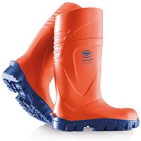 Bekina Steplite X Thermoprotec Full Safety S5 Non Metallic Wellington Boots, Orange, 6.5