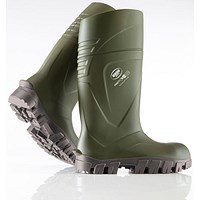 Bekina Steplite X Solid Grip S5 Full Safety Wellington Boots, Green, 10.5