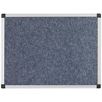 Bi-Office Maya Fire Retardant Noticeboard, Aluminium Frame, 1500x1200mm, Grey