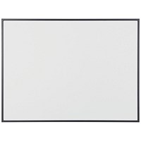 Bi-Office Basic Non-Magnetic Whiteboard, Black Frame, 1200x900mm