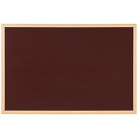 Bi-Office Earth Executive Felt Noticeboard, Oak MDF Frame, 900x600mm, Burgundy