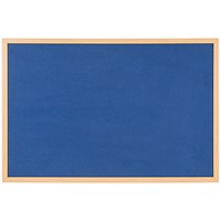 Bi-Office Earth Executive Felt Noticeboard, Oak MDF Frame, 1800x1200mm, Blue