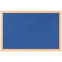 Bi-Office Earth Prime Felt Noticeboard, Oak MDF Frame, 2400x1200mm, Blue