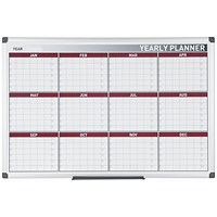 Bi-Office Maya 12 Month Magnetic Annual Planner, 900x600mm