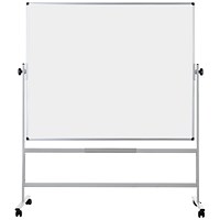 BiBi-Office Mobile Revolving Lacquered Steel Magnetic Whiteboard, 1500x1200mm