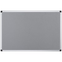 Bi-Office Maya Fire Retardant Noticeboard, Aluminium Frame, 900x600mm, Grey