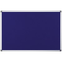 Bi-Office Maya Fire Retardant Noticeboard, Aluminium Frame, 1500x1200mm, Blue