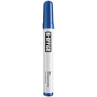 Bi-Office Drywipe Markers, Blue, Pack of 10