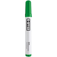 Bi-Office Drywipe Markers, Green, Pack of 10