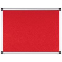 Bi-Office New Generation A9 Felt Noticeboard, 600x450mm, Red